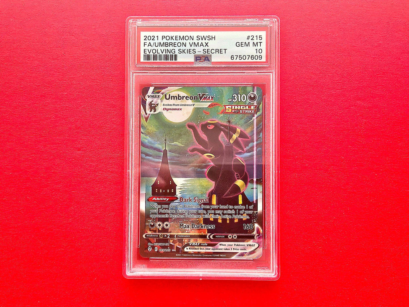 Pokémon TCG - Umbreon VMAX Alt Art Evolving Skies 2021 - EN - (PSA 10)