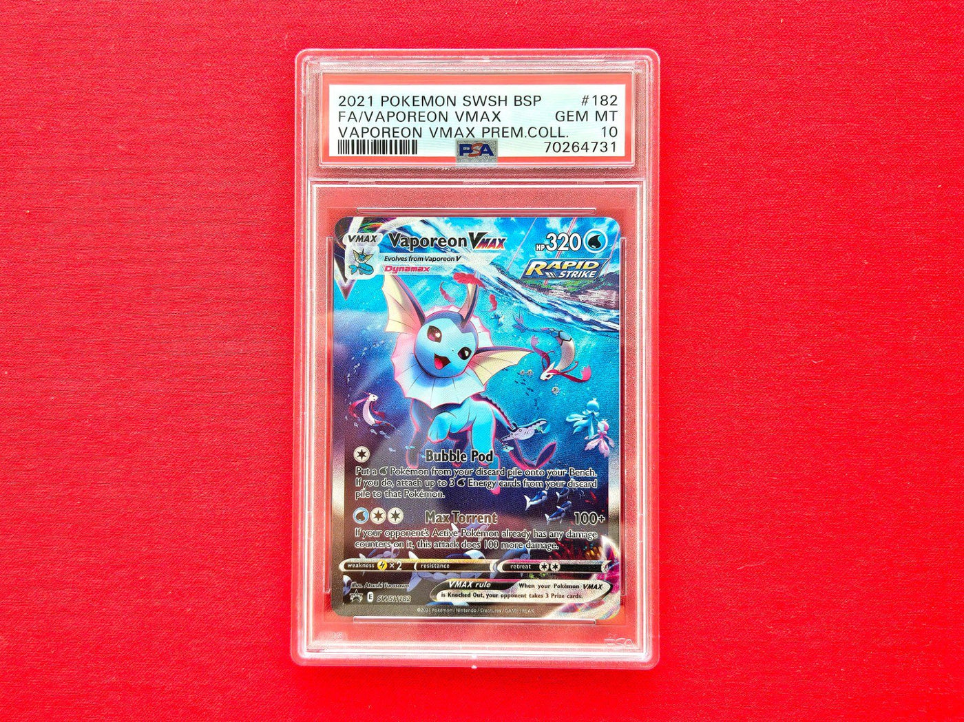 Pokémon TCG - Vaporeon VMAX Alt Art Promo - EN - (PSA 10)